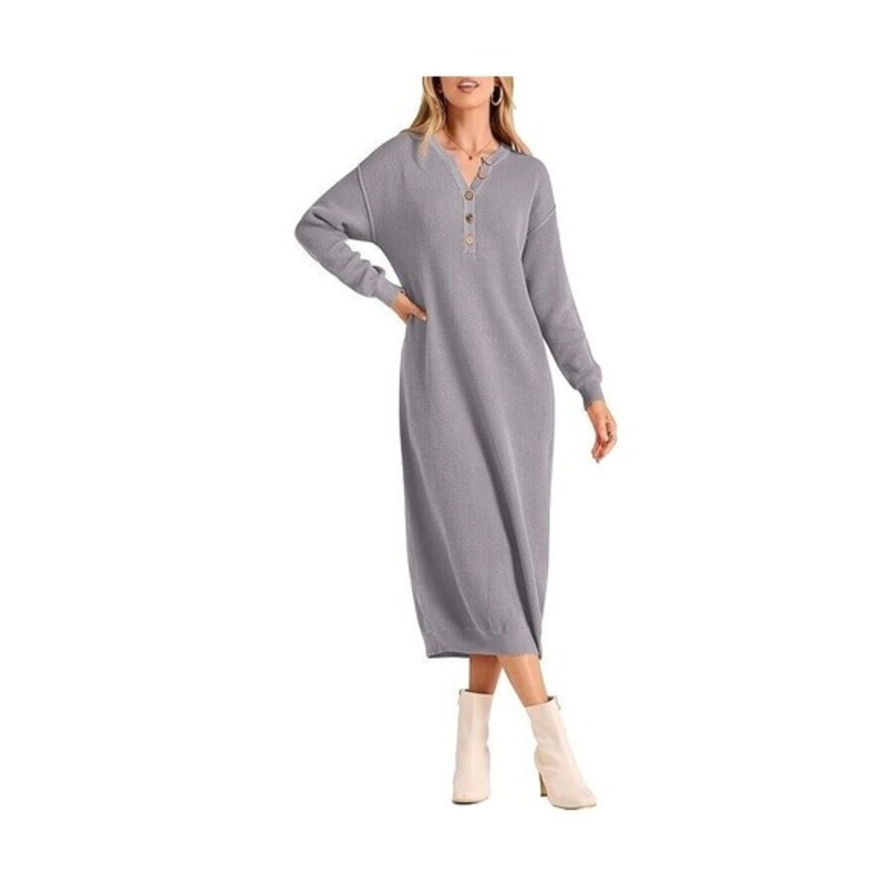 Flamingo Urban Gray Long Sleeve Dress